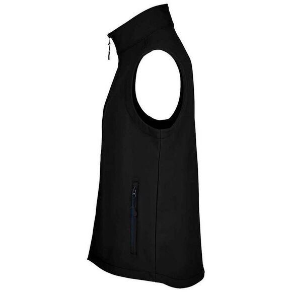 SOLS Mens Race Softshell Body Warmer / Black - Picture 2 of 3